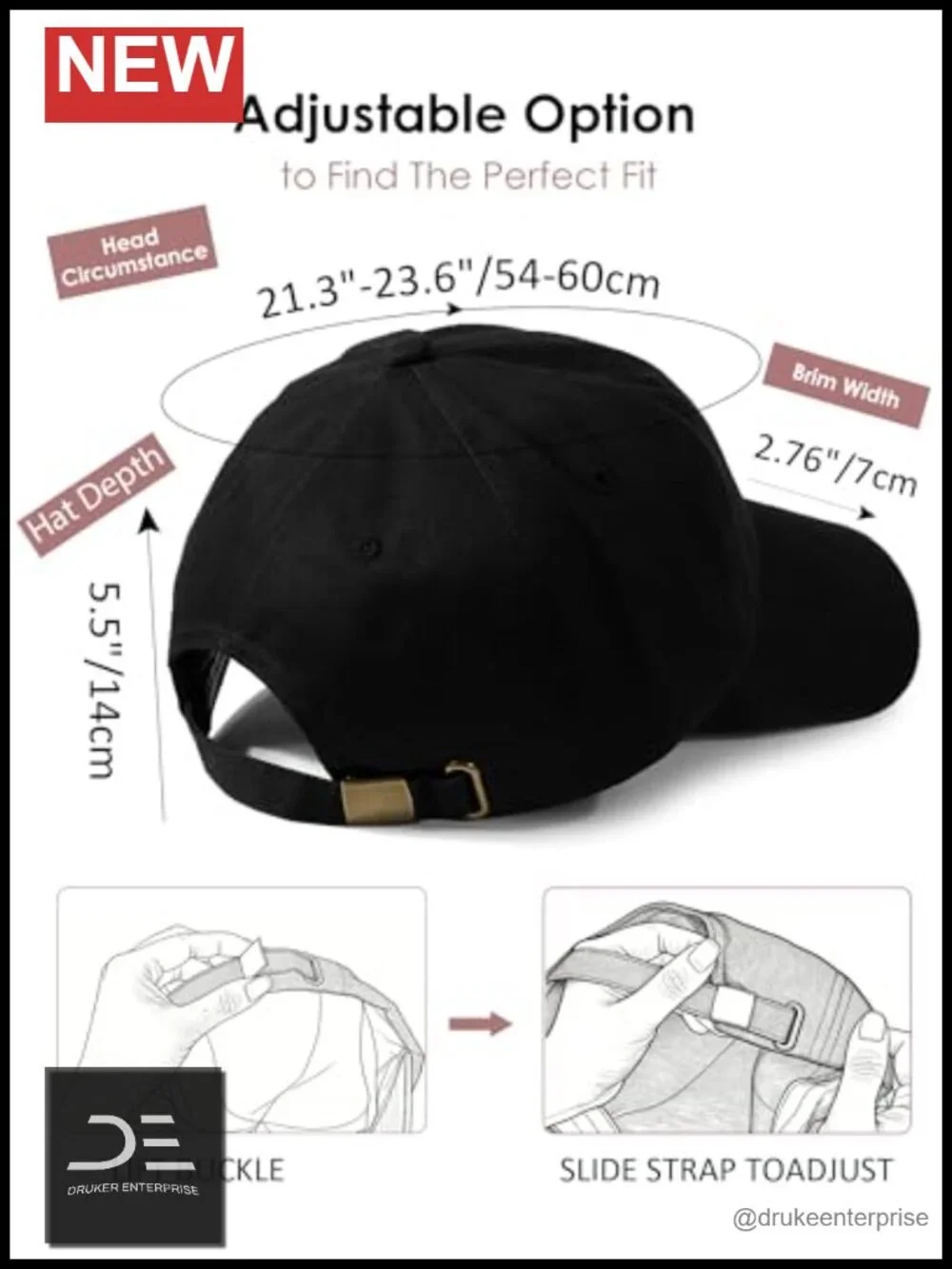 Satin Lined Unstructured Baseball Cap Silk Lining Washed Cotton Adjustable Dad